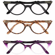 eyekeeper.com 3 Pack Chic Readers Cat-eye Reading Glasses R914 Eyeglasses White Smoke 3 Pairs Mix / without magnification,3 Pairs Mix / +0.50,3 Pairs Mix / +0.75,3 Pairs Mix / +1.00,3 Pairs Mix / +1.25,3 Pairs Mix / +1.50,3 Pairs Mix / +1.75,3 Pairs Mix / +2.00,3 Pairs Mix / +2.25,3 Pairs Mix / +2.50,3 Pairs Mix / +2.75,3 Pairs Mix / +3.00