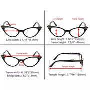 eyekeeper.com 3 Pack Chic Readers Cat-eye Reading Glasses R914 Eyeglasses White Smoke 3 Pairs Mix / without magnification,3 Pairs Mix / +0.50,3 Pairs Mix / +0.75,3 Pairs Mix / +1.00,3 Pairs Mix / +1.25,3 Pairs Mix / +1.50,3 Pairs Mix / +1.75,3 Pairs Mix / +2.00,3 Pairs Mix / +2.25,3 Pairs Mix / +2.50,3 Pairs Mix / +2.75,3 Pairs Mix / +3.00