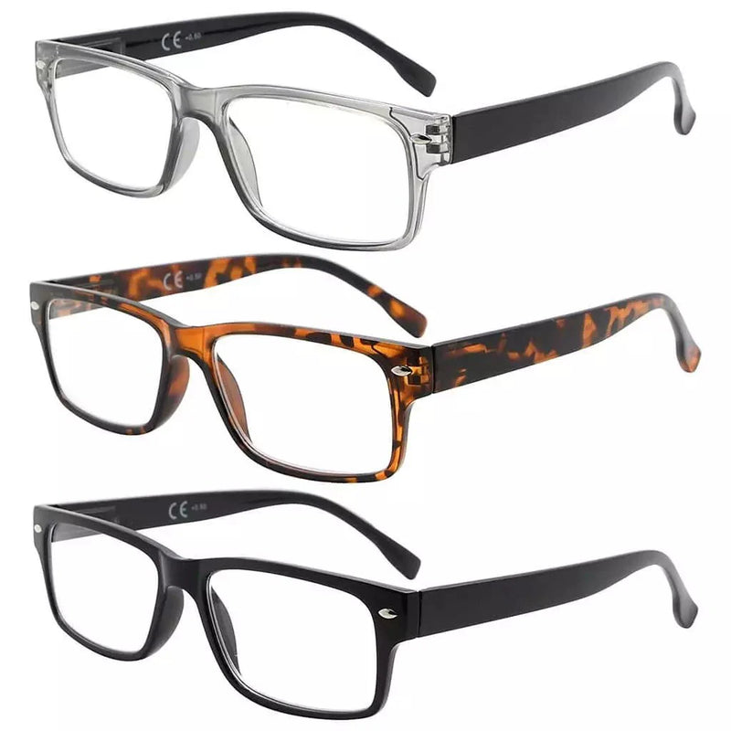 eyekeeper.com 3 Pack Classic Rectangle Reading Glasses Narrow Lens R108 Eyeglasses White Smoke 3 Pairs Mix / +0.50,3 Pairs Mix / +0.75,3 Pairs Mix / +1.00,3 Pairs Mix / +1.25,3 Pairs Mix / +1.50,3 Pairs Mix / +1.75,3 Pairs Mix / +2.00,3 Pairs Mix / +2.25,3 Pairs Mix / +2.50,3 Pairs Mix / +2.75,3 Pairs Mix / +3.00,3 Pairs Mix / +3.50,3 Pairs Mix / +