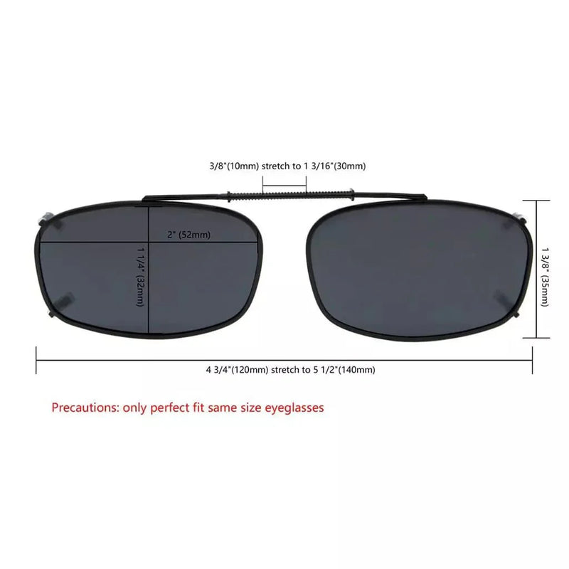 eyekeeper.com 3 Pack Clip on Polarized Sunglasses C62 (52MMx32MM) Sunglasses White Smoke 3 Pairs Mix