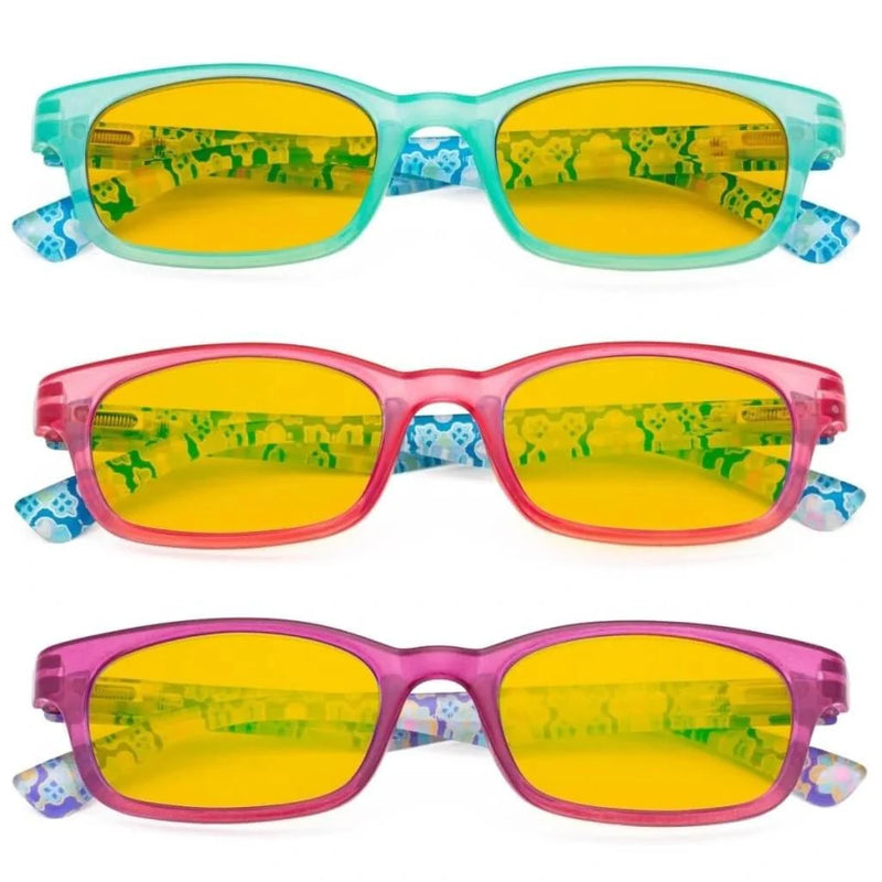 eyekeeper.com 3 Pack Floral Print Blue Light Blocking Readers HP029 Eyeglasses White Smoke 3 Pairs Mix / without magnification,3 Pairs Mix / +0.50,3 Pairs Mix / +0.75,3 Pairs Mix / +1.00,3 Pairs Mix / +1.25,3 Pairs Mix / +1.50,3 Pairs Mix / +1.75,3 Pairs Mix / +2.00,3 Pairs Mix / +2.50,3 Pairs Mix / +3.00