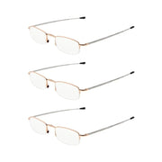 eyekeeper.com 3 Pack Half-rim Folding Telescopic Arms Reading Glasses R1710 Eyeglasses White Smoke Gold-3pcs / +0.50,Gold-3pcs / +0.75,Gold-3pcs / +1.00,Gold-3pcs / +3.50,Gold-3pcs / +1.25,Gold-3pcs / +1.75,Gold-3pcs / +2.50,Gold-3pcs / +2.75,Gold-3pcs / +3.00,Gold-3pcs / +1.50