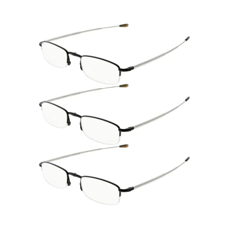 eyekeeper.com 3 Pack Half-rim Folding Telescopic Arms Reading Glasses R1710 Eyeglasses White Smoke Black-3pcs / +0.50,Black-3pcs / +3.50,Gunmetal-3pcs / +0.50,Gunmetal-3pcs / +3.50,Silver-3pcs / +0.50,Gold-3pcs / +0.50,Gold-3pcs / +0.75,Gold-3pcs / +1.00,Gold-3pcs / +3.50,Gold-3pcs / +1.25,Gold-3pcs / +1.75,Gold-3pcs / +2.50,Gold-3pcs / +2.75,Gold-3pcs