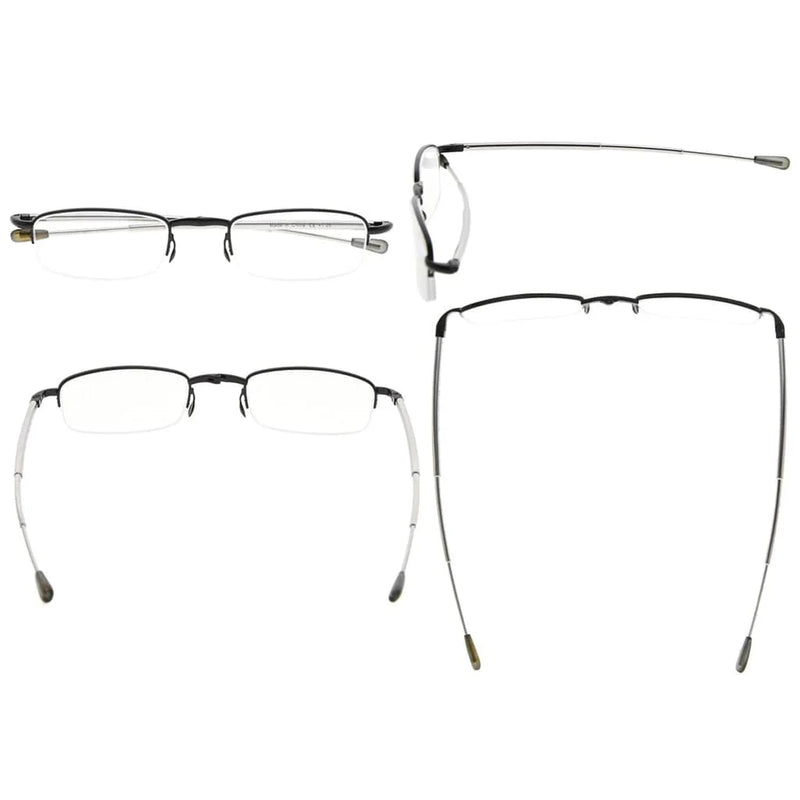 eyekeeper.com 3 Pack Half-rim Folding Telescopic Arms Reading Glasses R1710 Eyeglasses White Smoke Black-3pcs / +0.50,Black-3pcs / +3.50,Gunmetal-3pcs / +0.50,Gunmetal-3pcs / +3.50,Silver-3pcs / +0.50,Gold-3pcs / +0.50,Gold-3pcs / +0.75,Gold-3pcs / +1.00,Gold-3pcs / +3.50,Gold-3pcs / +1.25,Gold-3pcs / +1.75,Gold-3pcs / +2.50,Gold-3pcs / +2.75,Gold-3pcs