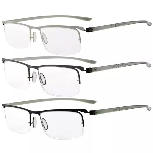 eyekeeper.com 3 Pack Half Rim Reading Glasses 3-R15615 Eyeglasses White Smoke 3 Pairs Mix / +0.50,3 Pairs Mix / +0.75,3 Pairs Mix / +1.00,3 Pairs Mix / +1.25,3 Pairs Mix / +1.50,3 Pairs Mix / +1.75,3 Pairs Mix / +2.00,3 Pairs Mix / +2.25,3 Pairs Mix / +2.50,3 Pairs Mix / +2.75,3 Pairs Mix / +3.00,3 Pairs Mix / +3.50,3 Pairs Mix / +