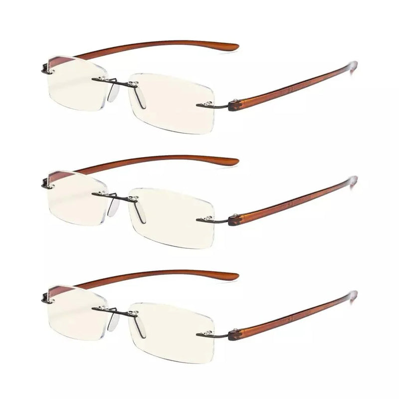 eyekeeper.com 3 Pack Lightweight Blue Light Filter Reading Glasses UVCG1 Eyeglasses White Smoke Blue-3pcs / without magnification,Blue-3pcs / +0.50,Blue-3pcs / +0.75,Blue-3pcs / +1.00,Blue-3pcs / +1.25,Blue-3pcs / +1.50,Blue-3pcs / +1.75,Blue-3pcs / +2.00,Blue-3pcs / +2.50,Clear-3pcs / without magnification,Clear-3pcs / +0.50,Clear-3pcs / +0.75,Clea