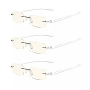 eyekeeper.com 3 Pack Lightweight Blue Light Filter Reading Glasses UVCG1 Eyeglasses White Smoke Clear-3pcs / without magnification,Clear-3pcs / +0.50,Clear-3pcs / +0.75,Clear-3pcs / +1.00,Clear-3pcs / +1.25,Clear-3pcs / +1.50,Clear-3pcs / +1.75,Clear-3pcs / +2.00,Clear-3pcs / +2.50