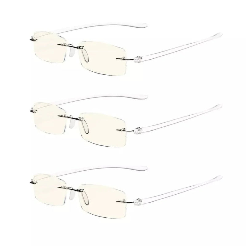 eyekeeper.com 3 Pack Lightweight Blue Light Filter Reading Glasses UVCG1 Eyeglasses White Smoke Clear-3pcs / without magnification,Clear-3pcs / +0.50,Clear-3pcs / +0.75,Clear-3pcs / +1.00,Clear-3pcs / +1.25,Clear-3pcs / +1.50,Clear-3pcs / +1.75,Clear-3pcs / +2.00,Clear-3pcs / +2.50