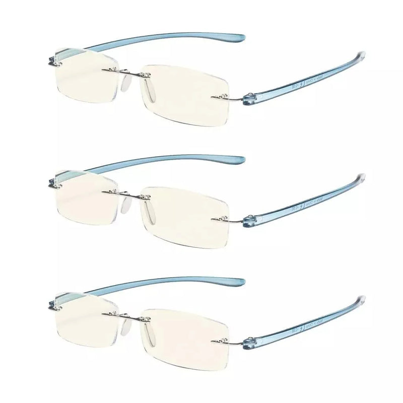 eyekeeper.com 3 Pack Lightweight Blue Light Filter Reading Glasses UVCG1 Eyeglasses White Smoke Blue-3pcs / without magnification,Blue-3pcs / +0.50,Blue-3pcs / +0.75,Blue-3pcs / +1.00,Blue-3pcs / +1.25,Blue-3pcs / +1.50,Blue-3pcs / +1.75,Blue-3pcs / +2.00,Blue-3pcs / +2.50,Clear-3pcs / without magnification,Clear-3pcs / +0.50,Clear-3pcs / +0.75,Clea