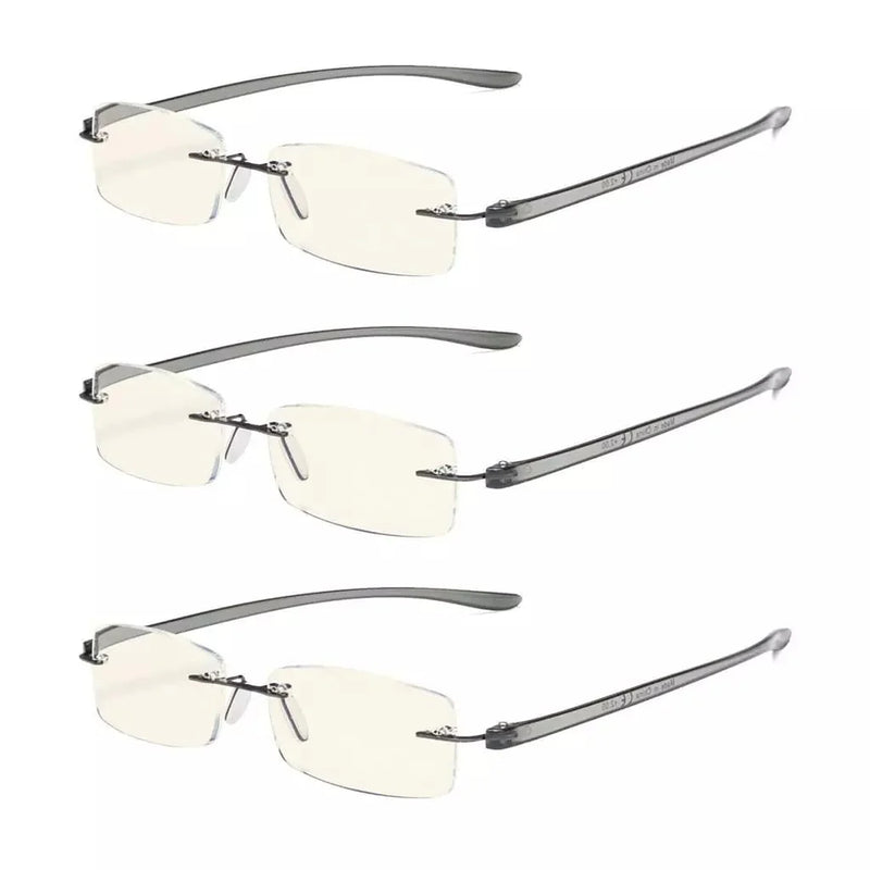 eyekeeper.com 3 Pack Lightweight Blue Light Filter Reading Glasses UVCG1 Eyeglasses White Smoke Grey-3pcs / without magnification,Grey-3pcs / +0.50,Grey-3pcs / +0.75,Grey-3pcs / +1.00,Grey-3pcs / +1.25,Grey-3pcs / +1.50,Grey-3pcs / +1.75,Grey-3pcs / +2.00,Grey-3pcs / +2.50