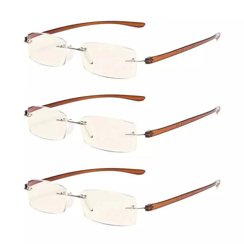eyekeeper.com 3 Pack Lightweight Blue Light Filter Reading Glasses UVCG1 Eyeglasses White Smoke Brown-3pcs / without magnification,Brown-3pcs / +0.50,Brown-3pcs / +0.75,Brown-3pcs / +1.00,Brown-3pcs / +1.25,Brown-3pcs / +1.50,Brown-3pcs / +1.75,Brown-3pcs / +2.00,Brown-3pcs / +2.50,Gold Brown-3pcs / without magnification,Gold Brown-3pcs / +0.50,Gold