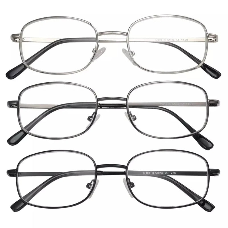 eyekeeper.com 3 Pack Lightweight Wire Rim Metal Frame Reading Glasses R3235 Eyeglasses White Smoke 3 Pairs Mix / +1.00,3 Pairs Mix / +1.25,3 Pairs Mix / +1.50,3 Pairs Mix / +1.75,3 Pairs Mix / +2.00,3 Pairs Mix / +2.25,3 Pairs Mix / +2.50,3 Pairs Mix / +2.75,3 Pairs Mix / +3.00,3 Pairs Mix / +3.50,3 Pairs Mix / +4.00