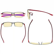 eyekeeper.com 3 Pack Metal Blue Light Blocking Reading Glasses TMCG12801 Eyeglasses White Smoke 3 Pairs Mix / without magnification,3 Pairs Mix / +1.00,3 Pairs Mix / +1.25,3 Pairs Mix / +1.50,3 Pairs Mix / +1.75,3 Pairs Mix / +2.00,3 Pairs Mix / +2.50