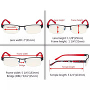 eyekeeper.com 3 Pack Metal Blue Light Filter Eyeglasses UV17005 Eyeglasses White Smoke 3 Pairs Mix / without magnification