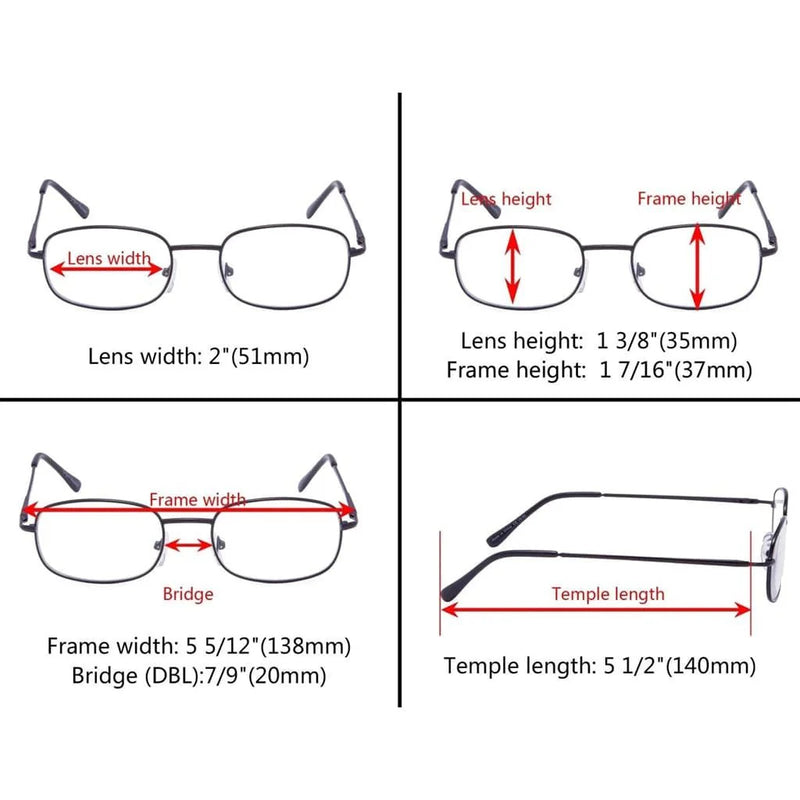 eyekeeper.com 3 Pack Metal Frame Reading Glasses R3232 Eyeglasses White Smoke Black-3pcs / +0.50,Black-3pcs / +0.75,Brown-3pcs / +0.50,Brown-3pcs / +0.75,Brown-3pcs / +1.00,Brown-3pcs / +1.25,Brown-3pcs / +1.50,Brown-3pcs / +1.75,Brown-3pcs / +2.00,Brown-3pcs / +3.50