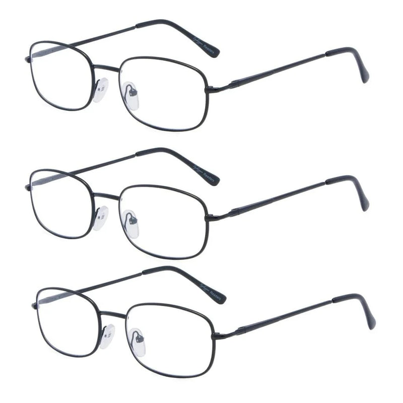 eyekeeper.com 3 Pack Metal Frame Reading Glasses R3232 Eyeglasses White Smoke Black-3pcs / +0.50,Black-3pcs / +0.75,Brown-3pcs / +0.50,Brown-3pcs / +0.75,Brown-3pcs / +1.00,Brown-3pcs / +1.25,Brown-3pcs / +1.50,Brown-3pcs / +1.75,Brown-3pcs / +2.00,Brown-3pcs / +3.50