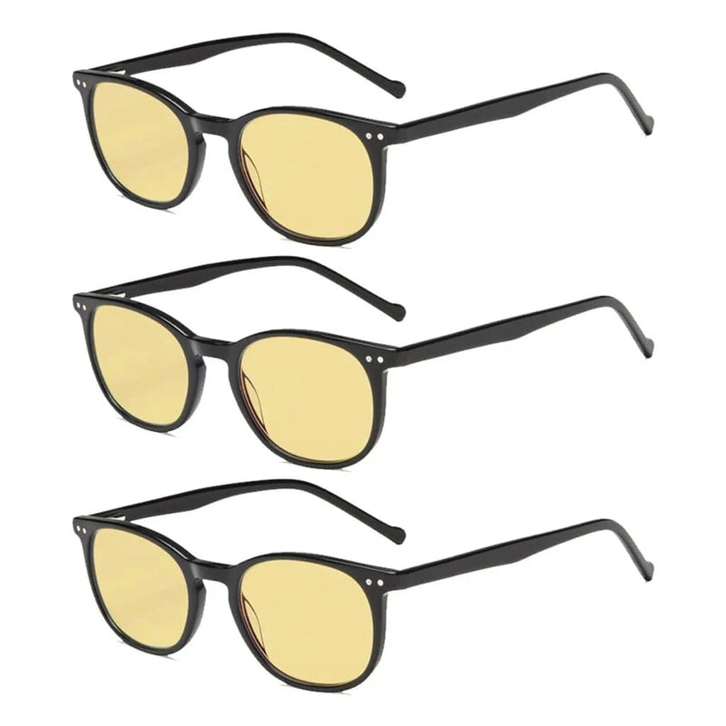 eyekeeper.com 3 Pack Oval Round Blue Light Blocking Reading Glasses TMB065 Eyeglasses White Smoke Black-3pcs / without magnification,Black-3pcs / +0.50,Black-3pcs / +1.00,Black-3pcs / +1.25,Black-3pcs / +1.50,Black-3pcs / +1.75,Black-3pcs / +2.00