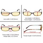 eyekeeper.com 3 Pack Patterned Blue Light Blocking Reading Glasses TMCG908 Eyeglasses White Smoke 3 Pairs Mix / without magnification,3 Pairs Mix / +0.75,3 Pairs Mix / +1.50,3 Pairs Mix / +2.25,3 Pairs Mix / +2.50