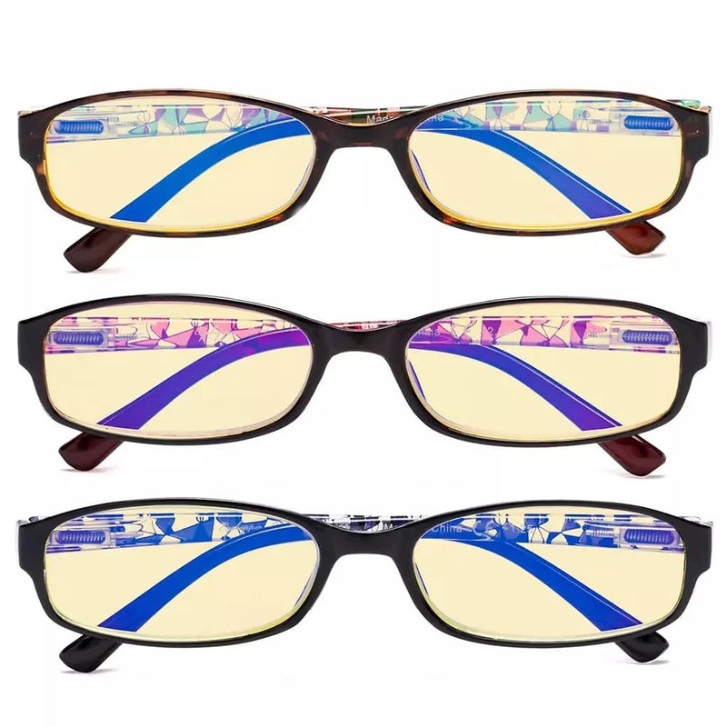 eyekeeper.com 3 Pack Patterned Blue Light Blocking Reading Glasses TMCG908 Eyeglasses White Smoke 3 Pairs Mix / without magnification,3 Pairs Mix / +0.75,3 Pairs Mix / +1.50,3 Pairs Mix / +2.25,3 Pairs Mix / +2.50