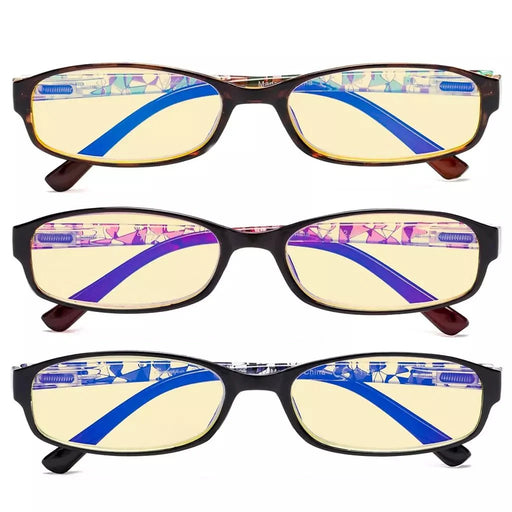 eyekeeper.com 3 Pack Patterned Blue Light Blocking Reading Glasses TMCG908 Eyeglasses White Smoke 3 Pairs Mix / without magnification,3 Pairs Mix / +0.75,3 Pairs Mix / +1.50,3 Pairs Mix / +2.25,3 Pairs Mix / +2.50