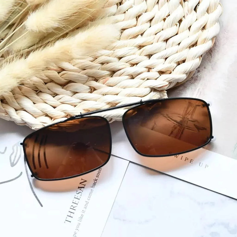 eyekeeper.com 3 Pack Polarized Clip on Sunglasses with Spring Draw Bar C63 (54MMx34MM) Sunglasses White Smoke 3 Pairs Mix,Grey-3pcs,G15-3pcs,Brown-3pcs