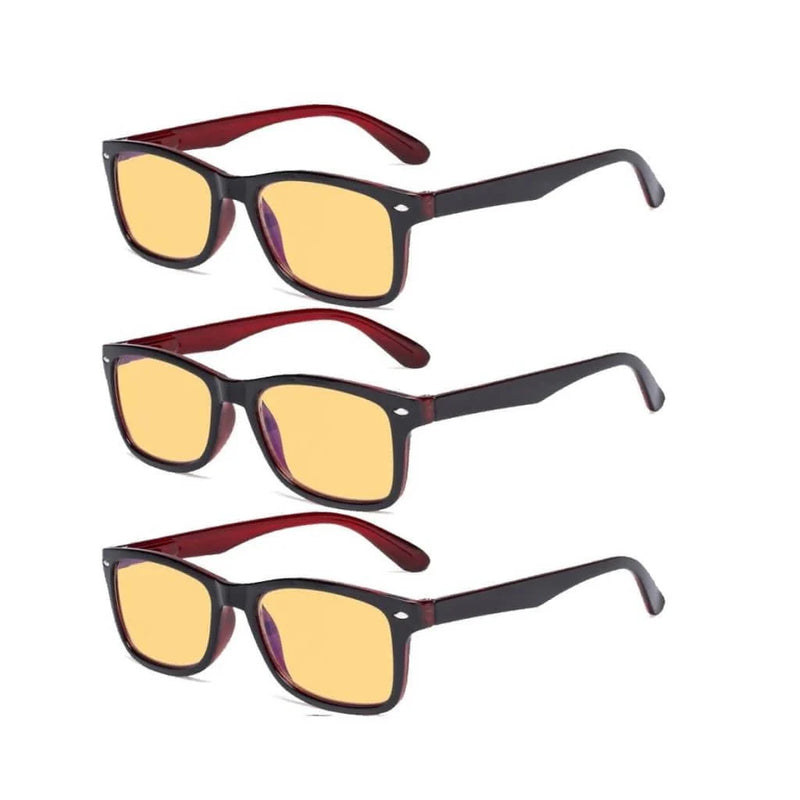 eyekeeper.com 3 Pack Rectangle Blue Light Blocking Reading Glasses HP075 Eyeglasses White Smoke Black Red-3pcs / +0.50,Black Red-3pcs / +0.75,Black Red-3pcs / +1.00,Black Red-3pcs / +1.25,Black Red-3pcs / +1.50,Black Red-3pcs / +1.75,Black Red-3pcs / +2.00,Black Red-3pcs / +2.25,Black Red-3pcs / +2.50,Black Red-3pcs / +2.75,Black Red-3pcs / without