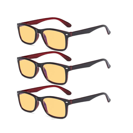 eyekeeper.com 3 Pack Rectangle Blue Light Blocking Reading Glasses HP075 Eyeglasses White Smoke Black Red-3pcs / +0.50,Black Red-3pcs / +0.75,Black Red-3pcs / +1.00,Black Red-3pcs / +1.25,Black Red-3pcs / +1.50,Black Red-3pcs / +1.75,Black Red-3pcs / +2.00,Black Red-3pcs / +2.25,Black Red-3pcs / +2.50,Black Red-3pcs / +2.75,Black Red-3pcs / without