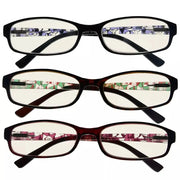 eyekeeper.com 3 Pack Rectangle Blue Light Filter Readers CG908 Eyeglasses White Smoke 3 Pairs Mix / without magnification,3 Pairs Mix / +0.50,3 Pairs Mix / +0.75,3 Pairs Mix / +1.00,3 Pairs Mix / +1.25,3 Pairs Mix / +1.50,3 Pairs Mix / +1.75,3 Pairs Mix / +2.00,3 Pairs Mix / +2.25,3 Pairs Mix / +2.50,3 Pairs Mix / +4.00