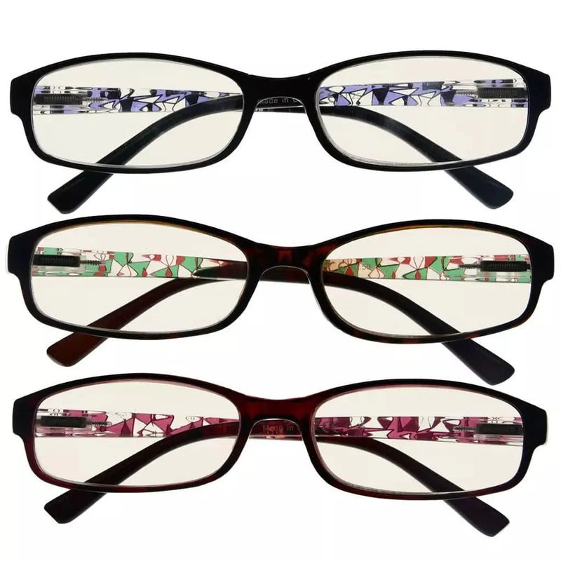 eyekeeper.com 3 Pack Rectangle Blue Light Filter Readers CG908 Eyeglasses White Smoke 3 Pairs Mix / without magnification,3 Pairs Mix / +0.50,3 Pairs Mix / +0.75,3 Pairs Mix / +1.00,3 Pairs Mix / +1.25,3 Pairs Mix / +1.50,3 Pairs Mix / +1.75,3 Pairs Mix / +2.00,3 Pairs Mix / +2.25,3 Pairs Mix / +2.50,3 Pairs Mix / +4.00