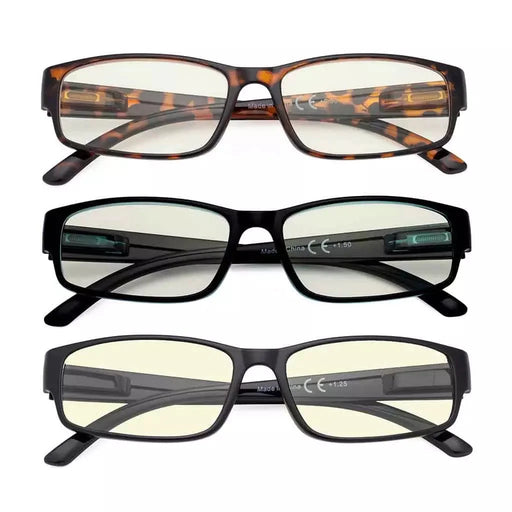 eyekeeper.com 3 Pack Rectangle Blue Light Filter Reading Glasses Comfort UVR9103 Eyeglasses White Smoke 3 Pairs Mix / without magnification,3 Pairs Mix / +0.50,3 Pairs Mix / +0.75,3 Pairs Mix / +1.00,3 Pairs Mix / +1.25,3 Pairs Mix / +1.50,3 Pairs Mix / +1.75,3 Pairs Mix / +2.00,3 Pairs Mix / +2.50,3 Pairs Mix / +3.00,3 Pairs Mix / +3.50,3 Pairs Mix / +4.00