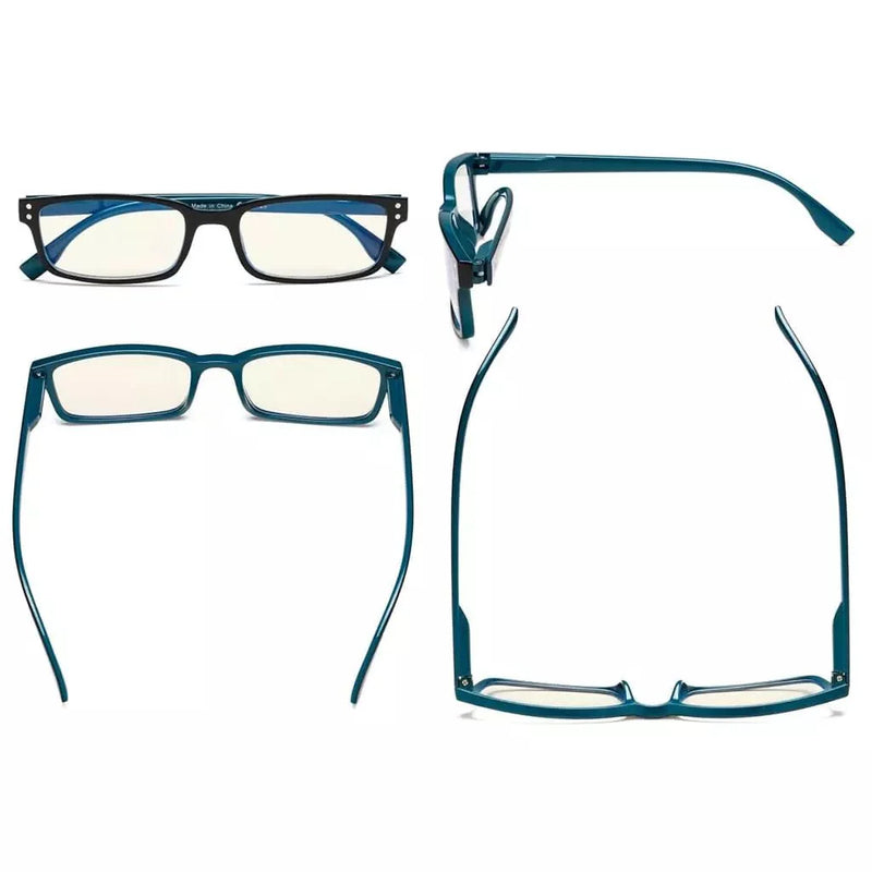 eyekeeper.com 3 Pack Rectangle Blue Light Reading Glasses CG097 Eyeglasses White Smoke Black Blue-3pcs / without magnification,Black Blue-3pcs / +0.50,Black Blue-3pcs / +0.75,Black Blue-3pcs / +1.00,Black Blue-3pcs / +1.25,Black Blue-3pcs / +1.50,Black Blue-3pcs / +1.75,Black Blue-3pcs / +2.00,Black Blue-3pcs / +2.25,Black Blue-3pcs / +2.50