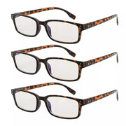 eyekeeper.com 3 Pack Rectangle Blue Light Reading Glasses CG097 Eyeglasses White Smoke Tortoise-3pcs / without magnification,Tortoise-3pcs / +0.50,Tortoise-3pcs / +0.75,Tortoise-3pcs / +1.00,Tortoise-3pcs / +1.25,Tortoise-3pcs / +1.50,Tortoise-3pcs / +1.75,Tortoise-3pcs / +2.00,Tortoise-3pcs / +2.25,Tortoise-3pcs / +2.50,Tortoise-3pcs / +2.