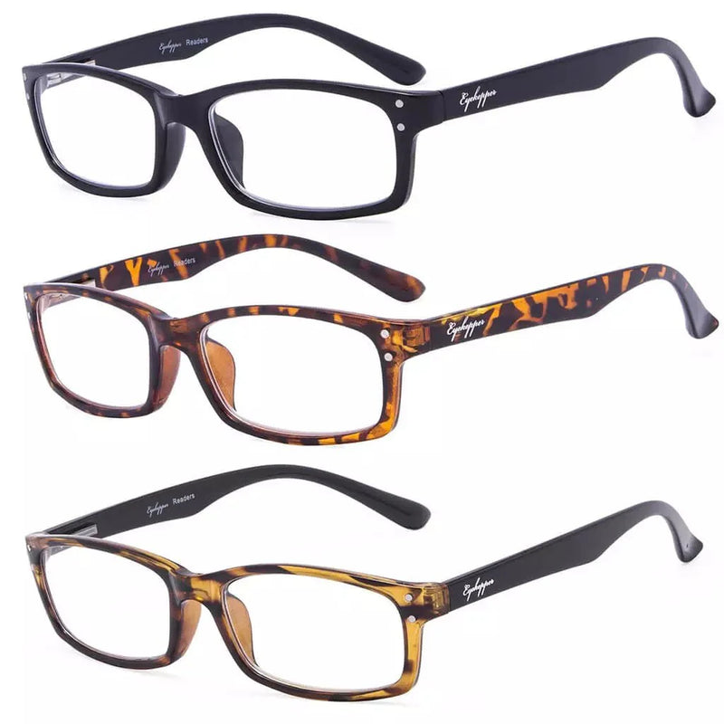eyekeeper.com 3 Pack Rectangle Stylish Spring hinges Chic Reading Glasses R103 Eyeglasses White Smoke 3 Pairs Mix / +0.50,3 Pairs Mix / +0.75,3 Pairs Mix / +1.00,3 Pairs Mix / +1.25,3 Pairs Mix / +1.50,3 Pairs Mix / +1.75,3 Pairs Mix / +2.00,3 Pairs Mix / +2.25,3 Pairs Mix / +2.50,3 Pairs Mix / +2.75,3 Pairs Mix / +3.00,3 Pairs Mix / +3.50,3 Pairs Mix / +