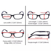 eyekeeper.com 3 Pack Rectangle Stylish Spring hinges Chic Reading Glasses R103 Eyeglasses White Smoke 3 Pairs Mix / +0.50,3 Pairs Mix / +0.75,3 Pairs Mix / +1.00,3 Pairs Mix / +1.25,3 Pairs Mix / +1.50,3 Pairs Mix / +1.75,3 Pairs Mix / +2.00,3 Pairs Mix / +2.25,3 Pairs Mix / +2.50,3 Pairs Mix / +2.75,3 Pairs Mix / +3.00,3 Pairs Mix / +3.50,3 Pairs Mix / +