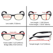 eyekeeper.com 3 Pack Retro Blue Light Filter Reading Glasses UVRFH4 Eyeglasses White Smoke Black-3pcs / without magnification,Black-3pcs / +0.50,Black-3pcs / +0.75,Black-3pcs / +1.00,Black-3pcs / +1.25,Black-3pcs / +1.50,Black-3pcs / +2.00,Black-3pcs / +2.50,Black-3pcs / +3.00,Blue-3pcs / without magnification,Blue-3pcs / +0.50,Blue-3pcs / +0.7