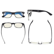 eyekeeper.com 3 Pack Retro Blue Light Filter Reading Glasses UVRFH4 Eyeglasses White Smoke Black-3pcs / without magnification,Black-3pcs / +0.50,Black-3pcs / +0.75,Black-3pcs / +1.00,Black-3pcs / +1.25,Black-3pcs / +1.50,Black-3pcs / +2.00,Black-3pcs / +2.50,Black-3pcs / +3.00,Blue-3pcs / without magnification,Blue-3pcs / +0.50,Blue-3pcs / +0.7
