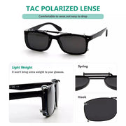 eyekeeper.com Metal Frame Polarized Lens Clip on Sunglasses C64(54MMx37MM) Sunglasses White Smoke Brown,G15,Grey
