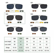 eyekeeper.com 3 Pack Retro Clip on Sunglasses Polarized C64 (54MMx37MM) Sunglasses White Smoke 3 Pairs Mix
