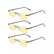 eyekeeper.com 3 Pack Rimless Blue Light Blocking Readers TMCG1612 Eyeglasses White Smoke Black-3pcs / +1.00,Black-3pcs / +1.25,Black-3pcs / +1.50,Black-3pcs / +2.00,Gold-3pcs / +0.50,Gold-3pcs / +1.00,Gunmetal-3pcs / +0.50,Gunmetal-3pcs / +1.00,Gunmetal-3pcs / +1.50