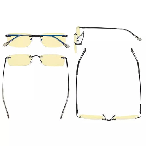 eyekeeper.com 3 Pack Rimless Blue Light Blocking Readers TMCG1612 Eyeglasses White Smoke Black-3pcs / +1.00,Black-3pcs / +1.25,Black-3pcs / +1.50,Black-3pcs / +2.00,Gold-3pcs / +0.50,Gold-3pcs / +1.00,Gunmetal-3pcs / +0.50,Gunmetal-3pcs / +1.00,Gunmetal-3pcs / +1.50