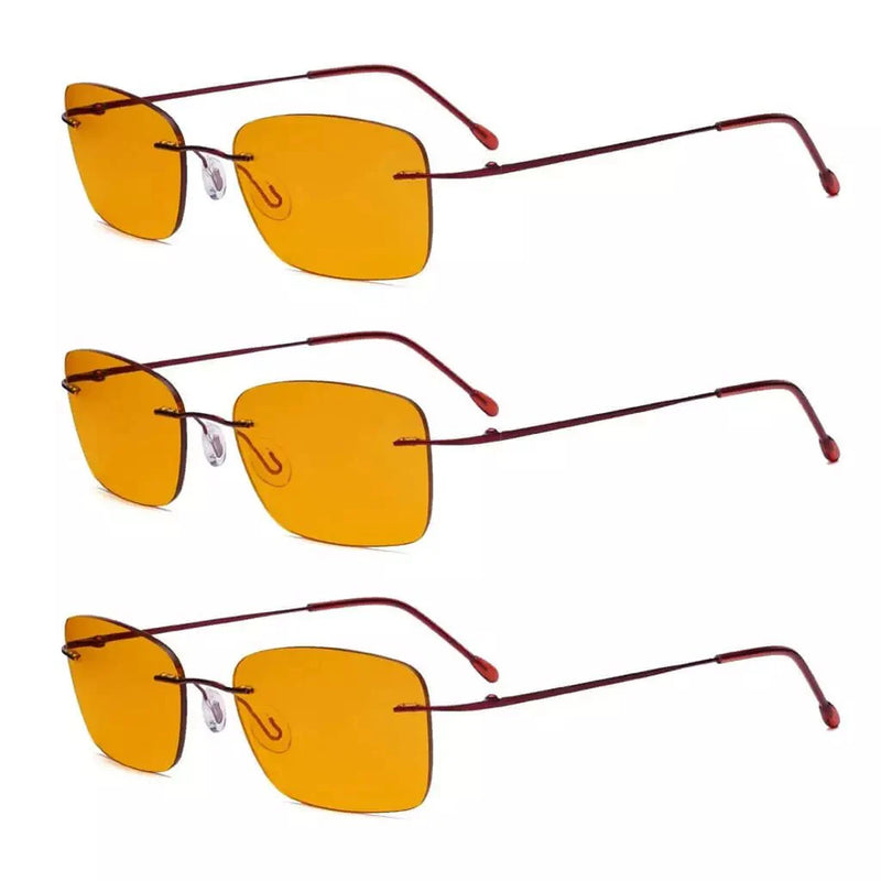 eyekeeper.com 3 Pack Rimless Blue Light Blocking Reading Glasses DSWK9905B Eyeglasses White Smoke Red-3pcs / without magnification,Red-3pcs / +0.50,Red-3pcs / +0.75,Red-3pcs / +1.00,Red-3pcs / +1.25,Red-3pcs / +1.50,Red-3pcs / +1.75,Red-3pcs / +2.00