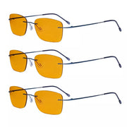 eyekeeper.com 3 Pack Rimless Blue Light Blocking Reading Glasses DSWK9905B Eyeglasses White Smoke Blue-3pcs / without magnification,Blue-3pcs / +0.50,Blue-3pcs / +0.75,Blue-3pcs / +1.00,Blue-3pcs / +1.25,Blue-3pcs / +1.50,Blue-3pcs / +1.75,Blue-3pcs / +2.00