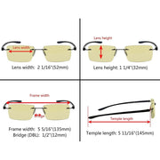 eyekeeper.com 3 Pack Rimless Blue Light Blocking Reading Glasses TMCG14003 Eyeglasses White Smoke 3 Pairs Mix / without magnification,3 Pairs Mix / +1.00,3 Pairs Mix / +1.25,3 Pairs Mix / +1.50,3 Pairs Mix / +1.75,3 Pairs Mix / +2.00,3 Pairs Mix / +2.50