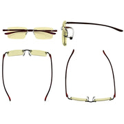 eyekeeper.com 3 Pack Rimless Blue Light Blocking Reading Glasses TMCG14003 Eyeglasses White Smoke 3 Pairs Mix / without magnification,3 Pairs Mix / +1.00,3 Pairs Mix / +1.25,3 Pairs Mix / +1.50,3 Pairs Mix / +1.75,3 Pairs Mix / +2.00,3 Pairs Mix / +2.50