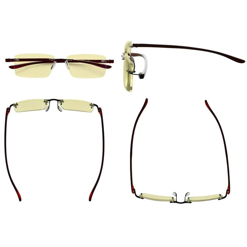 eyekeeper.com 3 Pack Rimless Blue Light Blocking Reading Glasses TMCG14003 Eyeglasses White Smoke 3 Pairs Mix / without magnification,3 Pairs Mix / +1.00,3 Pairs Mix / +1.25,3 Pairs Mix / +1.50,3 Pairs Mix / +1.75,3 Pairs Mix / +2.00,3 Pairs Mix / +2.50