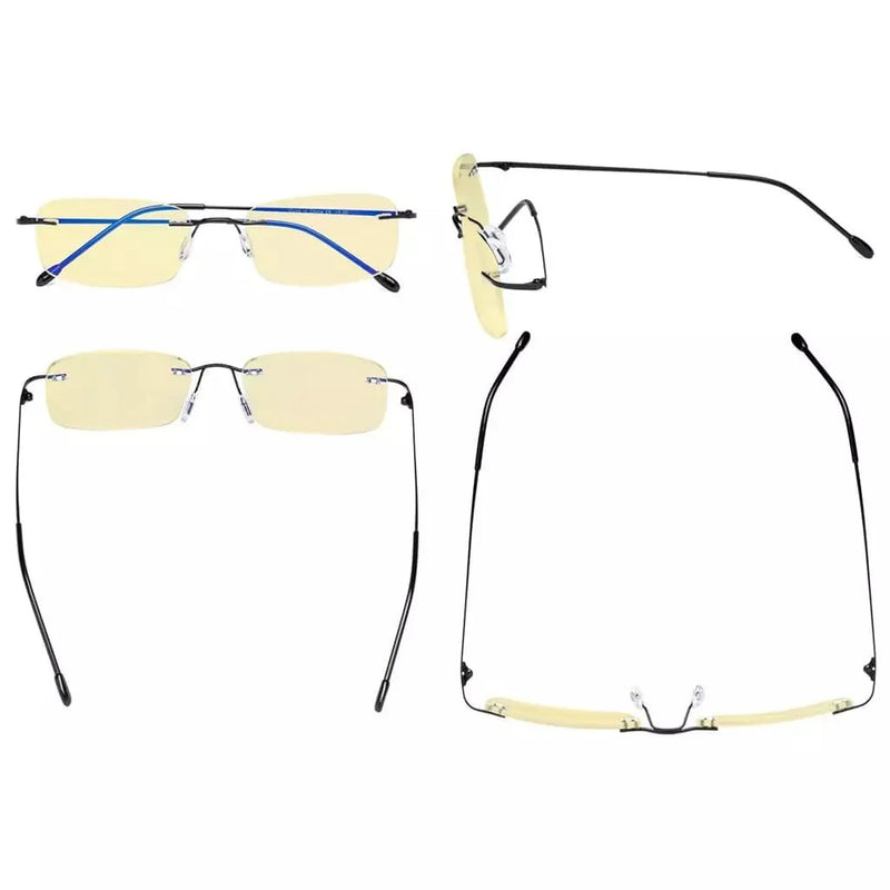 eyekeeper.com 3 Pack Rimless Blue Light Blocking Reading Glasses TMWK8 Eyeglasses White Smoke Black-3pcs / without magnification,Black-3pcs / +0.50,Black-3pcs / +0.75,Black-3pcs / +1.00,Black-3pcs / +1.25,Black-3pcs / +1.50,Black-3pcs / +1.75,Black-3pcs / +2.25,Black-3pcs / +2.50,Black-3pcs / +2.75,Black-3pcs / +3.00,Black-3pcs / +3.50,Black-3pcs