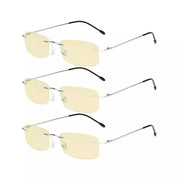 eyekeeper.com 3 Pack Rimless Blue Light Blocking Reading Glasses TMWK8 Eyeglasses White Smoke Black-3pcs / without magnification,Black-3pcs / +0.50,Black-3pcs / +0.75,Black-3pcs / +1.00,Black-3pcs / +1.25,Black-3pcs / +1.50,Black-3pcs / +1.75,Black-3pcs / +2.25,Black-3pcs / +2.50,Black-3pcs / +2.75,Black-3pcs / +3.00,Black-3pcs / +3.50,Black-3pcs