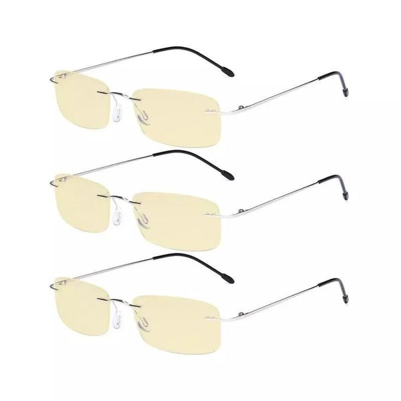 eyekeeper.com 3 Pack Rimless Blue Light Blocking Reading Glasses TMWK8 Eyeglasses White Smoke Black-3pcs / without magnification,Black-3pcs / +0.50,Black-3pcs / +0.75,Black-3pcs / +1.00,Black-3pcs / +1.25,Black-3pcs / +1.50,Black-3pcs / +1.75,Black-3pcs / +2.25,Black-3pcs / +2.50,Black-3pcs / +2.75,Black-3pcs / +3.00,Black-3pcs / +3.50,Black-3pcs