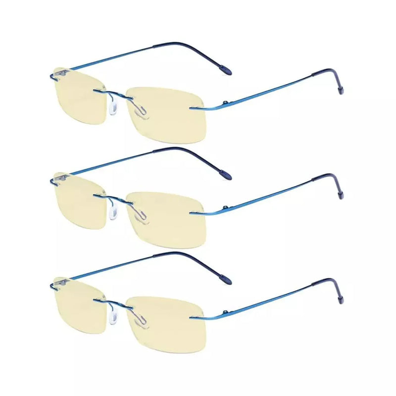 eyekeeper.com 3 Pack Rimless Blue Light Blocking Reading Glasses TMWK8 Eyeglasses White Smoke Black-3pcs / without magnification,Black-3pcs / +0.50,Black-3pcs / +0.75,Black-3pcs / +1.00,Black-3pcs / +1.25,Black-3pcs / +1.50,Black-3pcs / +1.75,Black-3pcs / +2.25,Black-3pcs / +2.50,Black-3pcs / +2.75,Black-3pcs / +3.00,Black-3pcs / +3.50,Black-3pcs