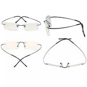eyekeeper.com 3 Pack Rimless Blue Light Filter Readers UVR1508 Eyeglasses White Smoke Black-3pcs / without magnification,Black-3pcs / +0.50,Black-3pcs / +0.75,Black-3pcs / +1.00,Black-3pcs / +2.25,Blue-3pcs / without magnification,Gold-3pcs / without magnification,Gold-3pcs / +0.50,Gold-3pcs / +0.75,Gold-3pcs / +1.00,Gold-3pcs / +2.25,Gunm